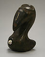 Stone Bird Hook, Steatite, shell, asphaltum (?), pearl, Chumash